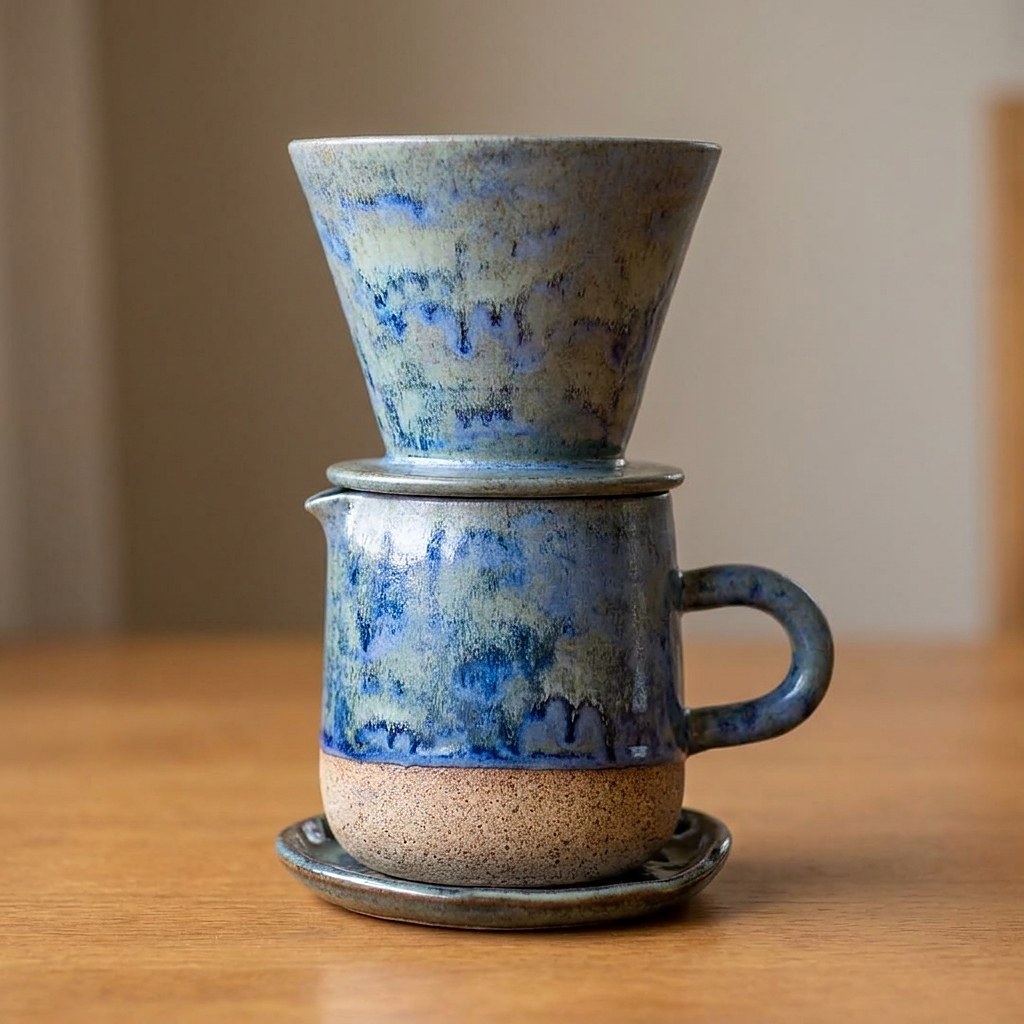 Peça de cerâmica pintada à mão no Liatelier