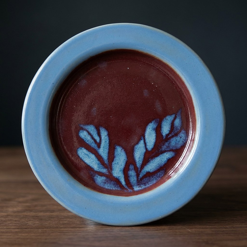 Peça de cerâmica pintada à mão no Liatelier