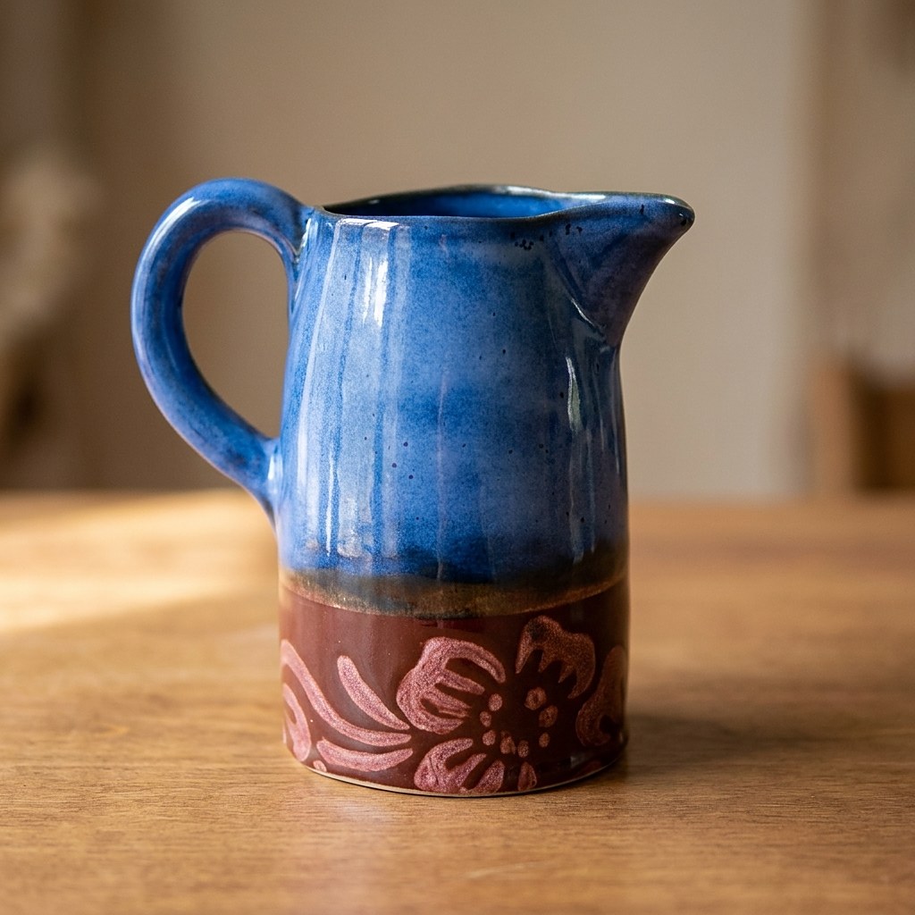 Peça de cerâmica pintada à mão no Liatelier