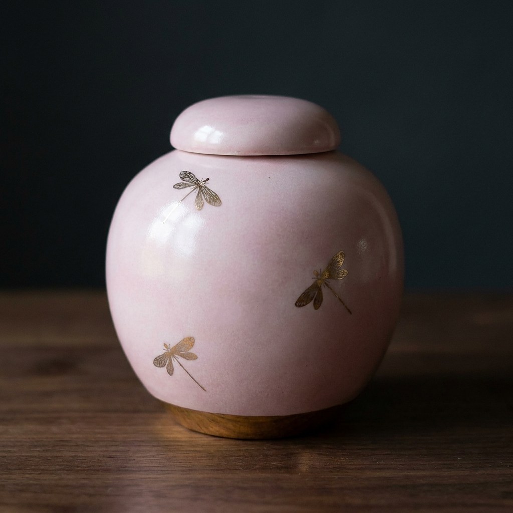 Peça de cerâmica pintada à mão no Liatelier